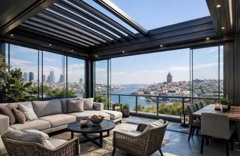 Çeşme kış bahçesi çift akıntılı model